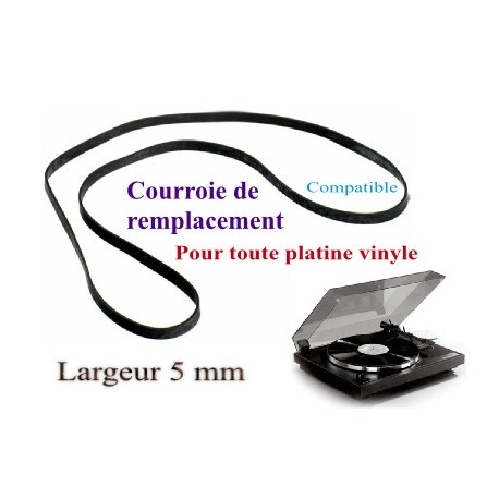 Pour platine Courroie plate 5mm pour platine vinyle à 8,50 €