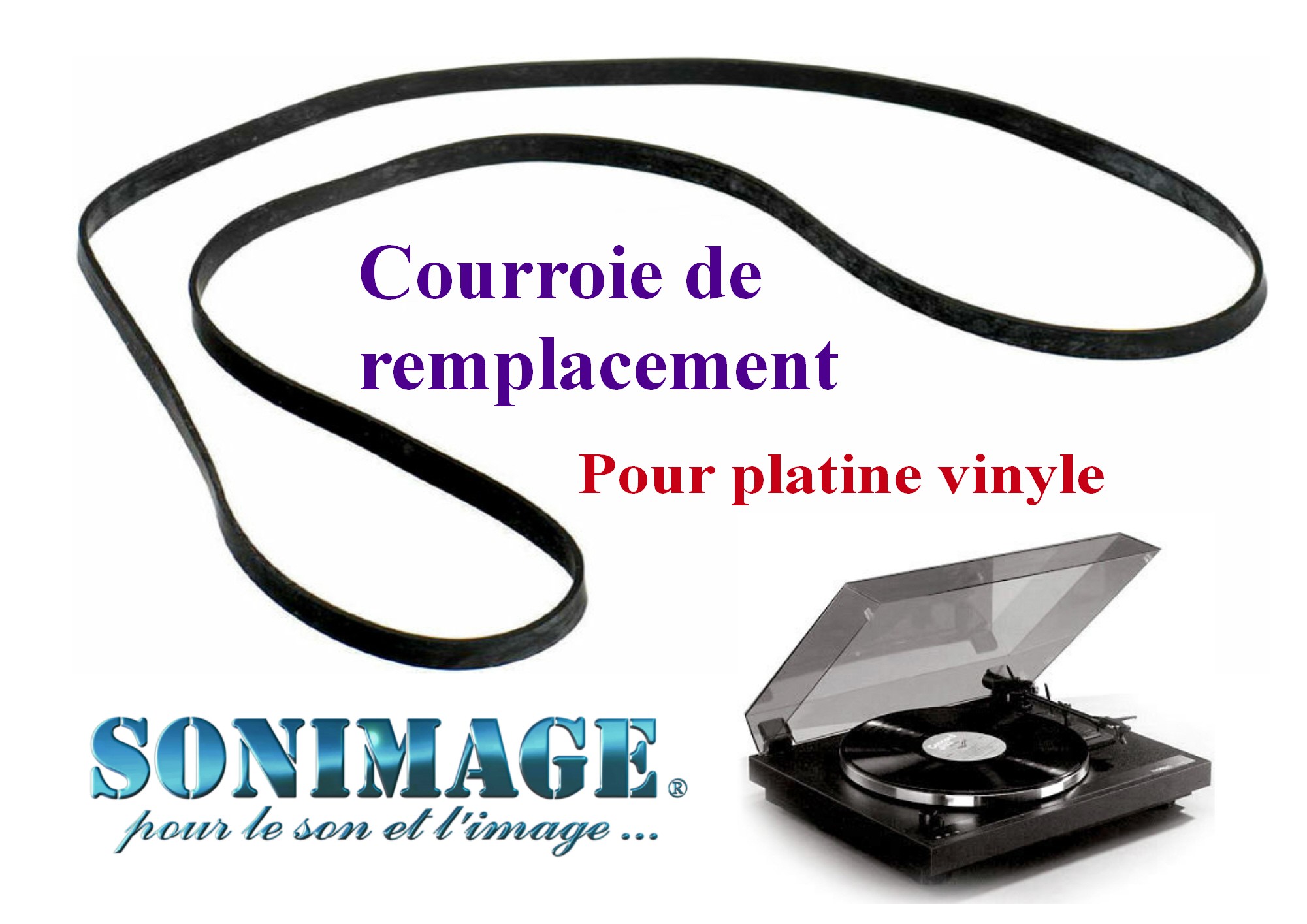 Courroie Pour Tourne-Disque Platine Vinyle Sony PS-J20